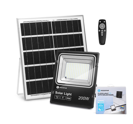 Naświetlacz Solarny LED 200W 1200lm 6500K z pilotem