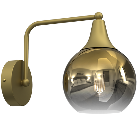 Kinkiet Monte Gold 1xE27 szkło metal