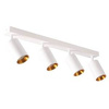 Lampa ścienno-sufitowa MARIBEL 4 GU10 biała + złote pierścienie