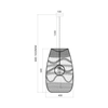 Lampa wisząca ARONA BLACK 1xG9 fi 400