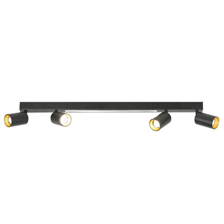 Lampa sufitowa Perugia 4xGU10 + 1xLED czarna LP-0703/4C BK
