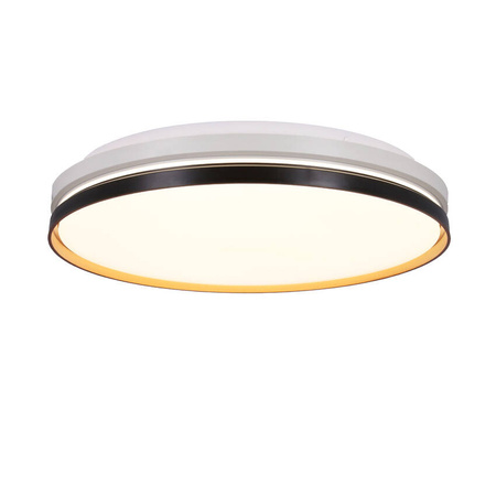 Montana Lampa sufitowa plafon czarny+biały+złoty 24W led 40cm 