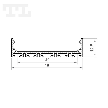 LED P20-1 Profil 3000 mm czarny lakierowany (nr kat 8620117)