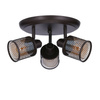 Lampa sufitowa plafon kawowe złoto bursztyn 3x40W Canabera Candellux 98-83098