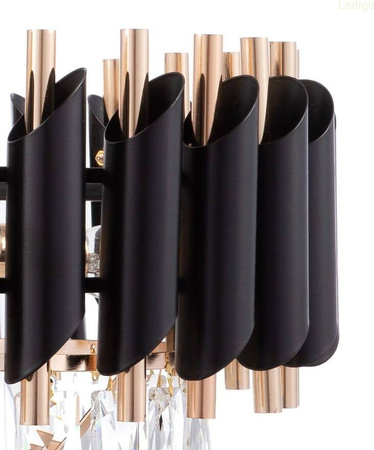 Lampa kryształowa żyrandol ROSE GOLD 5xE14