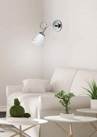 Candellux Simpli kinkiet 1x40W chrom/biały
