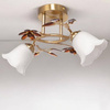 Lampa sufitowa podwójna plafon z kryształkami 2xE27