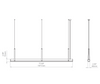 Kluś Lampa wisząca LED Tulip TU BEAM ZW L=1971mm, DOT/Blenda, 21W, 3000K, DALI, NATURAL