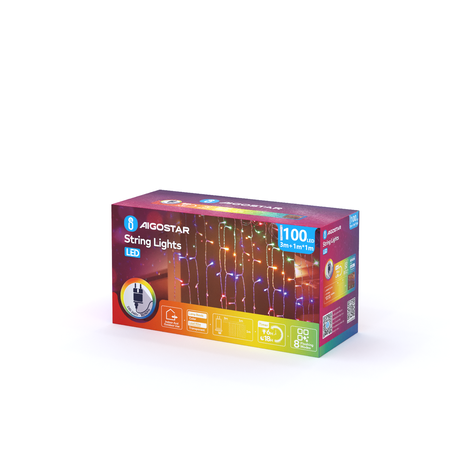 Kurtynka świetlna 100 LED RGB IP44 1mx1m