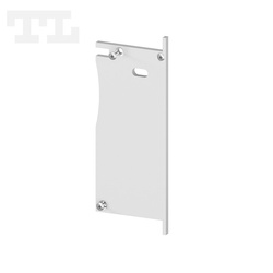 Zaślepka aluminiowa srebrna P26-1 LEWE z otworem (wkręty w komplecie) (nr kat 7726111)