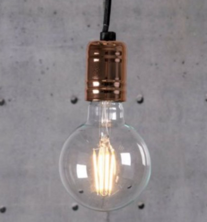 Żarówka dekoracyjna filament E27 G95 6W kula zimna 6500K