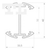 LED P22-8 Profil 2000 mm anod (nr kat 8622802)
