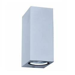 Kinkiet ogrodowy OZZO FLAVIO SQUARE IP44 2xGU10 szary