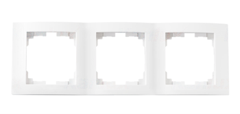 Ramka potrójna pionowa LOGI  biała