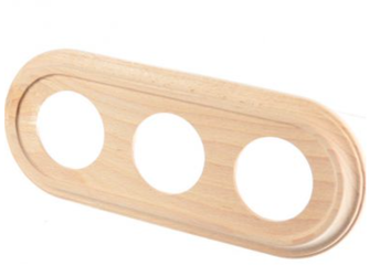 Ramka drewniana potrójna do ceramiki podtynkowej Naturalne drewno