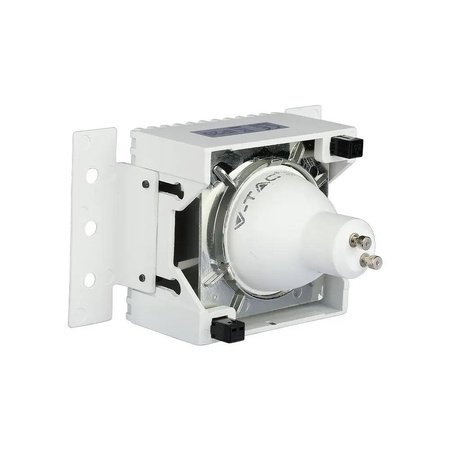 Oprawa Wpuszczana V-TAC GU10 Kwadratowa Biała Ramka, Odbłyśnik Chrom VT-890