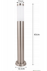 Słupek ogrodowy srebrny okrągły 1xE27 lampa IP44 65cm 
