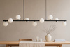 Lampa wisząca szklane mleczne kule  K-5853 z serii FILO