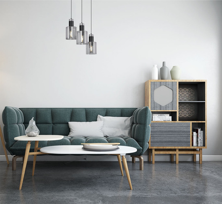 Lampa wisząca nad okrągły stół, kolor grafit K-5252 z serii BRUS