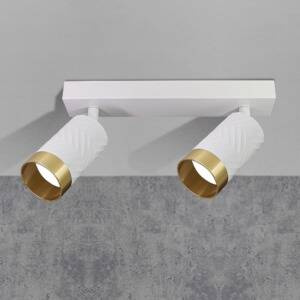 Lampa ścienno-sufitowa ARRAS 2 biało-złota GU10
