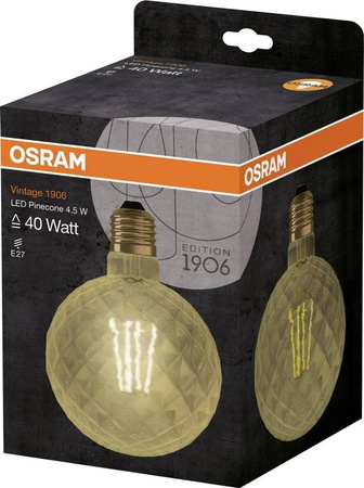 żarówka led E27 5w 470lm 2500k vintage pinecone 40 Osram