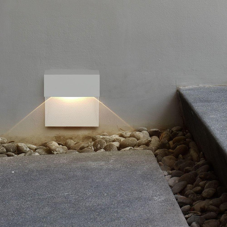 Oprawa Ścienna Elewacyjna 3W LED V-TAC Biała Kwadrat 230V IP65 VT-1172-W-N 4000K 300lm