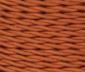 Dekoracyjny kabel w oplocie tekstylnym skręcany dwużyłowy miedziany