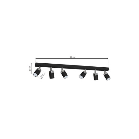 Lampa sufitowa JOKER BLACK 6xGU10