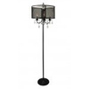 Metalowa elegancka lampa z kryształami Bresso