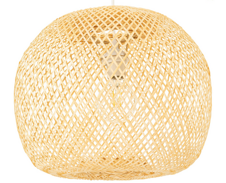 Bambusowa lampa wisząca  E27 Boho 40cm biała