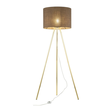 Lampa podłogowa UMBERTO Brown/Gold 1xE27