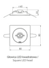 Intelight Oprawa awaryjna podtynkowa STARLET SPOT QUAD SQ 350 NM 1H AT [BLK] / 84741