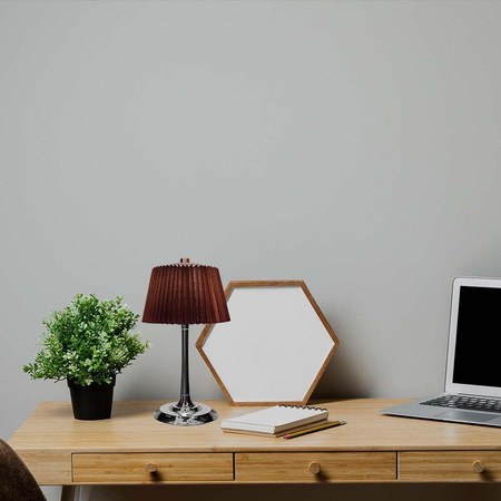 Lampka Biurkowa Nocna V-TAC 1,5W LED 28cm Ładowanie USB Ściemnianie Brąz 