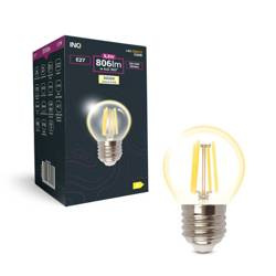 Filament  LED G45 kulka E27  5,5W 806lm 3000K