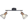 Lampa ruchoma ścienno-sufitowa SOFIA-2 czarna+miedź E14x2