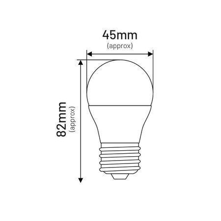 Żarówka LED G45 E27 7W KULKA ciepła 3000K 