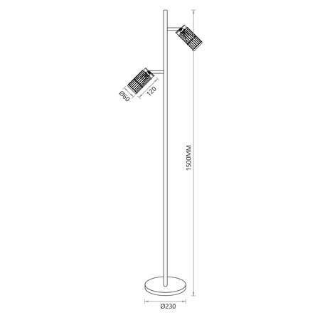Lampa podłogowa VERTICAL WHITE 2xGU10
