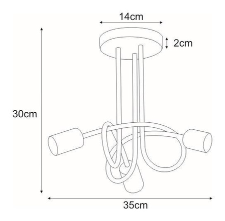 Lampa sufitowa K-3620 z serii DEZE
