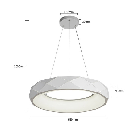 Light prestige Reus LED wiszaca biala LP-8069/1P LED WH
