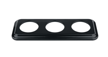 Ramka ceramiczna potrójna czarna podtynkowa Kwadrat