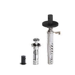 Kluś Zestaw mocowań FI-8-MR-1, czarny, stal nierdzewna, aluminium