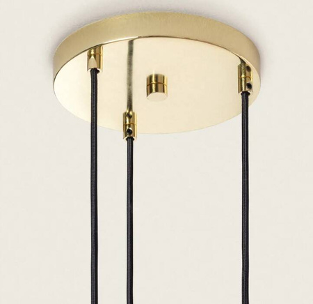 Lampa Wisząca z Metalu i Szkła Tri Baudelaire 3xE14 Pudrowy Róż