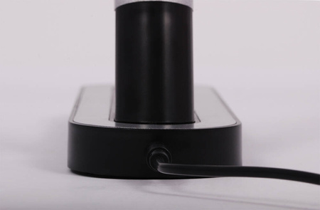 Czarno-srebrna, ledowa lampka biurkowa K-MT-206 CZARNY z serii NIKO