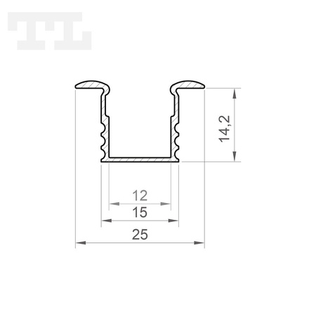 LED P18-1 Profil 2000 mm biały lakierowany (nr kat 8618111)