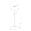 Lampa wisząca LINCOLN GREEN/GOLD 35cm