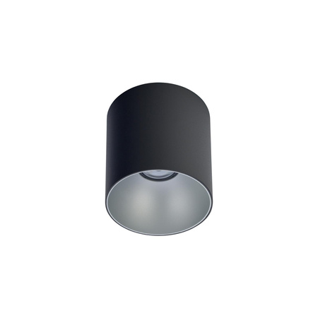 Nowodvorski Lampa punktowa natynkowa czarna srebrna tuba POINT TONE 