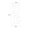 Lampa wisząca z wyjątkowymi kloszami K-5607 z serii TULA