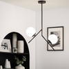 Nowoczesna lampa wisząca metalowa szklane kule Balts