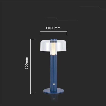 Lampka Biurkowa Nocna V-TAC 1W LED 30cm Ładowanie USB Ściemnianie Filetowa VT-1049 3000K 100lm