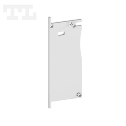 Zaślepka aluminiowa srebrna P26-1 PRAWE z otworem (wkręty w komplecie) (nr kat 7726117)